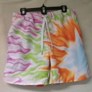 Colorful Tie-Dye Men's Swim Trunks